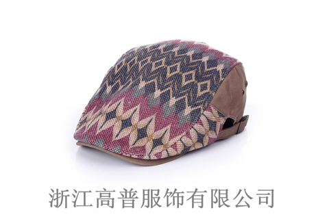男士鴨舌帽，樣帽圖由江浙滬帽子工廠提供